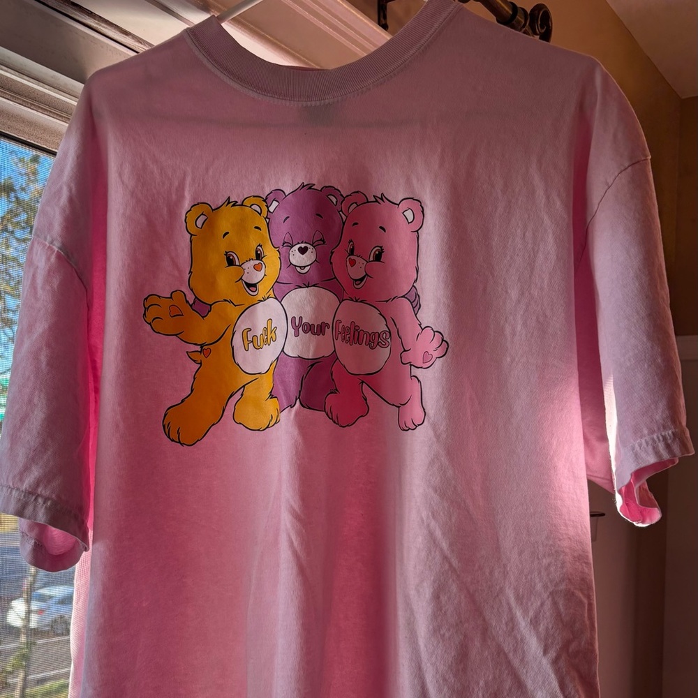 F Your Feelings Swear Bears Light Pink Tee